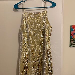 Gold Sequin Dress